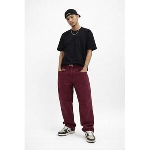 Monet Burgundy Baggy Skate Jeans mens size 32